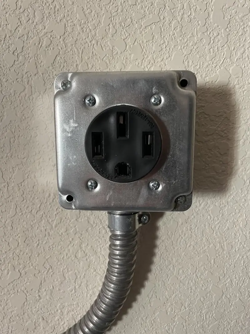 NEMA 14-50 outlet installed for Smart Home Electrical in Eden